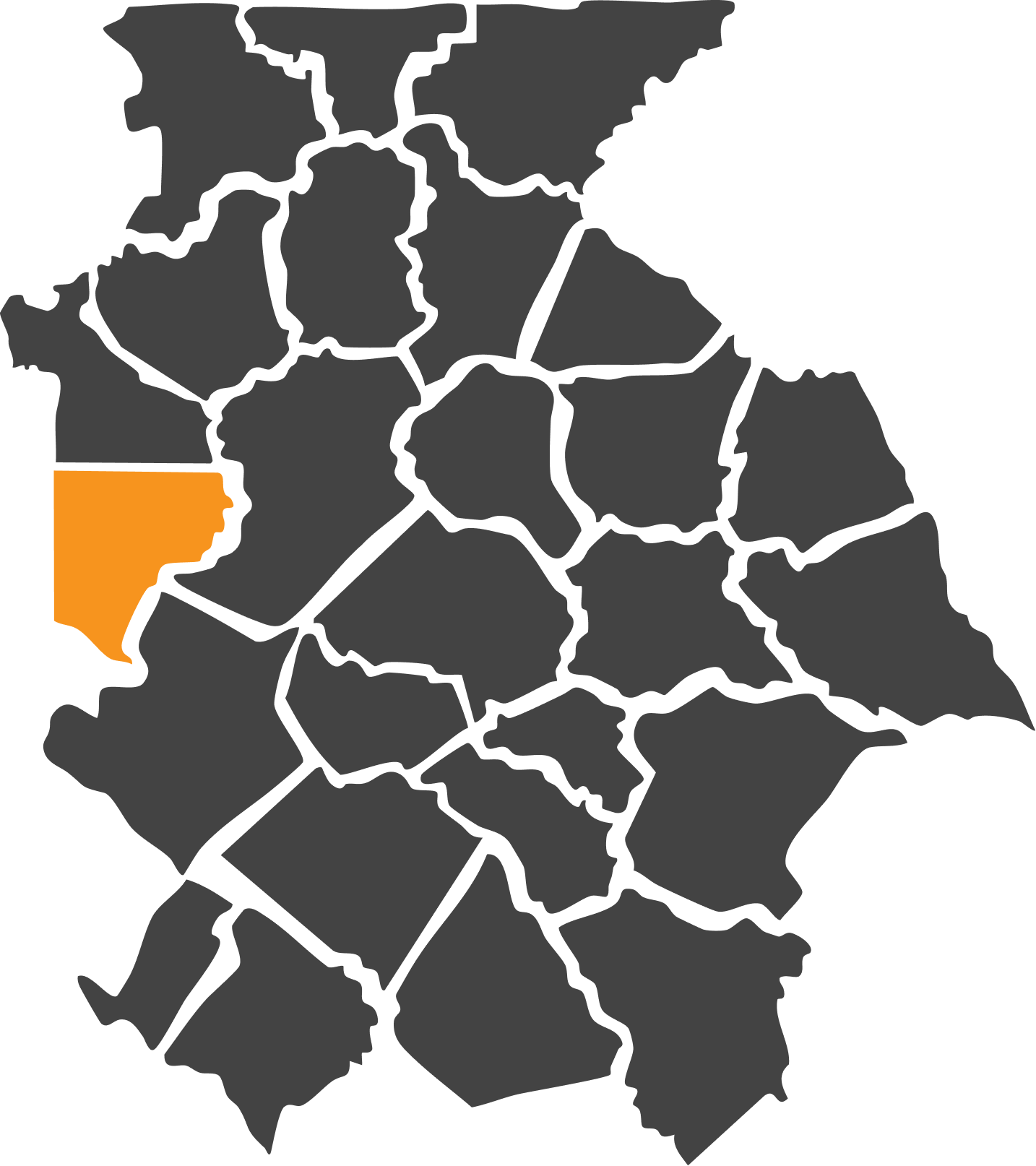 Forsyth County highlighted on map